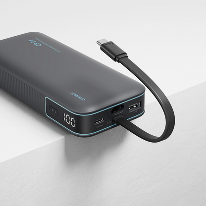 Eksterna baterija Cuktech LPB200N, 20000mAh, 40W, QC + PD, 1 x USB-A - 2 x USB-C, Crna