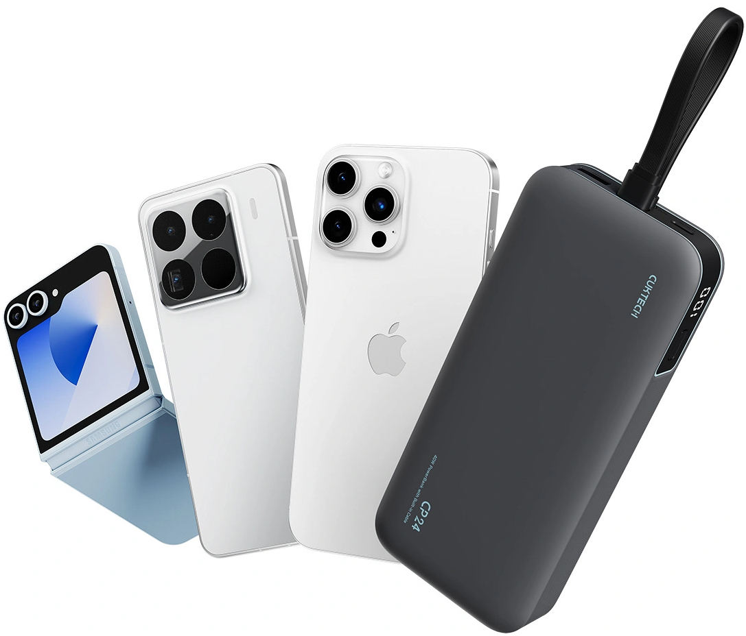 Eksterna baterija Cuktech LPB200N, 20000mAh, 40W, QC + PD, 1 x USB-A - 2 x USB-C, Crna