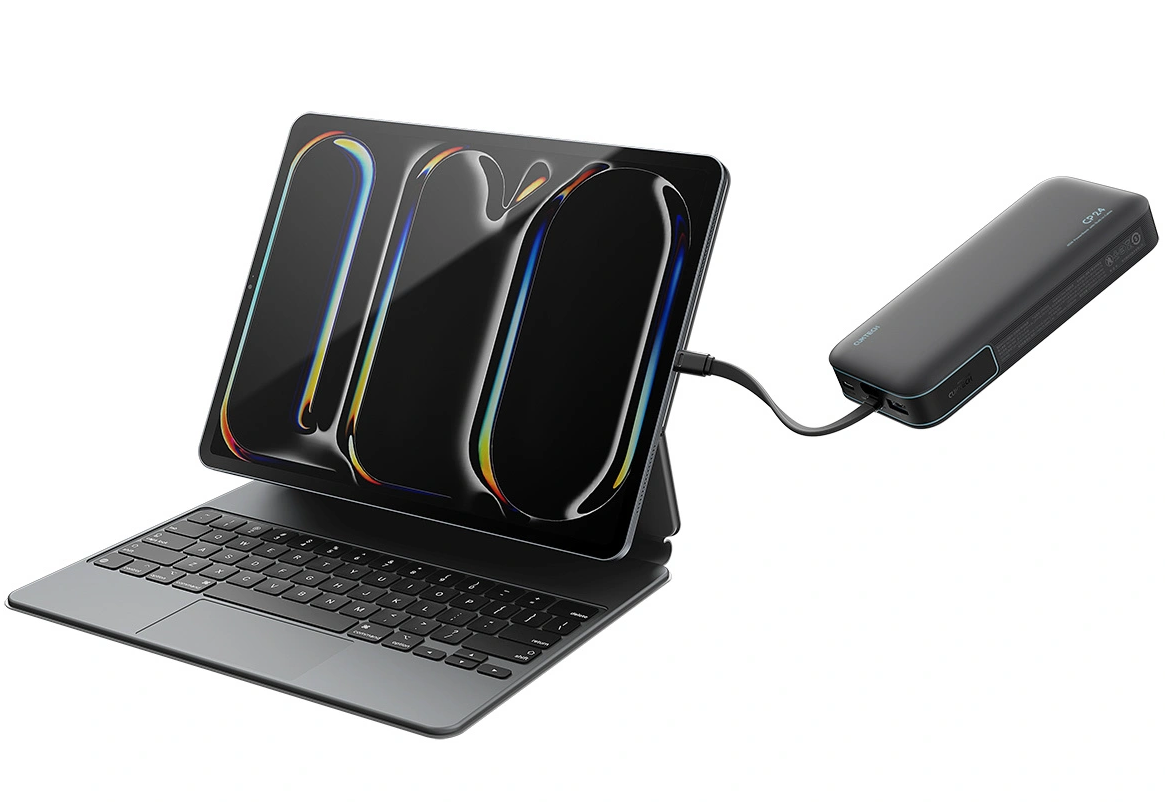 Eksterna baterija Cuktech LPB200N, 20000mAh, 40W, QC + PD, 1 x USB-A - 2 x USB-C, Crna