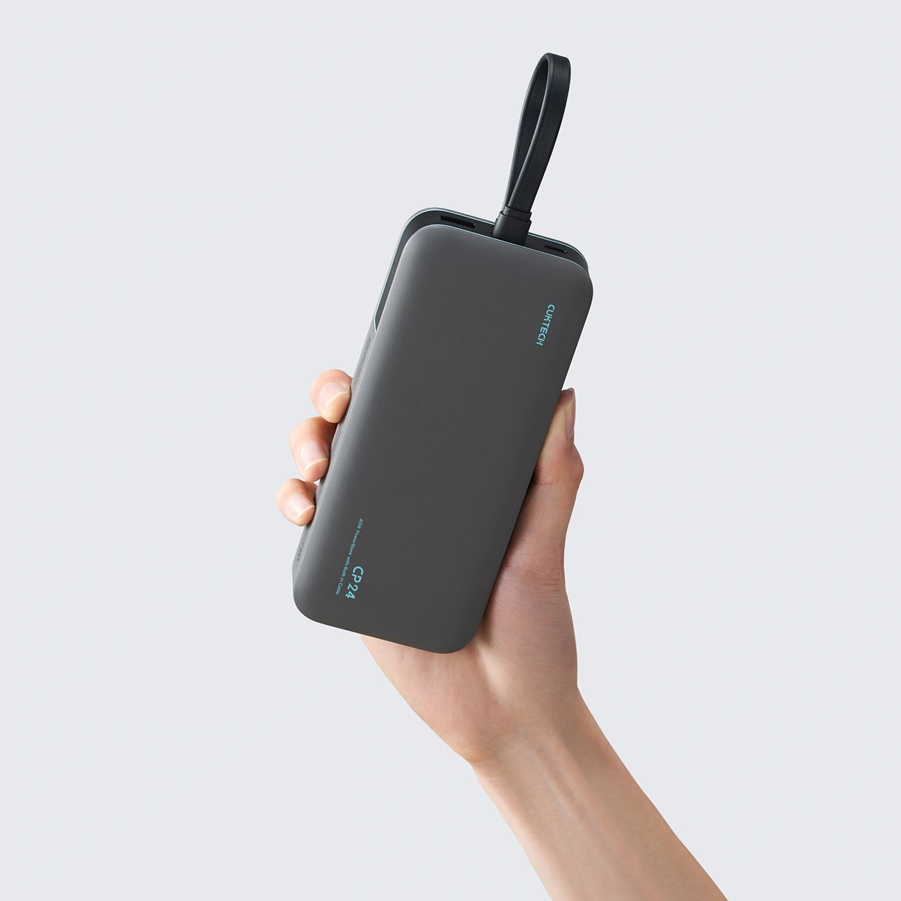 Eksterna baterija Cuktech LPB200N, 20000mAh, 40W, QC + PD, 1 x USB-A - 2 x USB-C, Crna