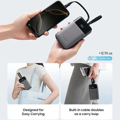 Spoljna baterija Cuktech LPB200NL, 20000mAh, 40W, QC + PD, 1 x Lightning - 1 x USB-A - 2 x USB-C, Siva CKB200NLGLGY