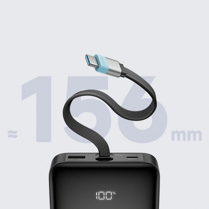Eksterna baterija Cuktech LPB252N, 25000mAh, 120W, QC + PD, 1 x USB-A - 2 x USB-C, Siva