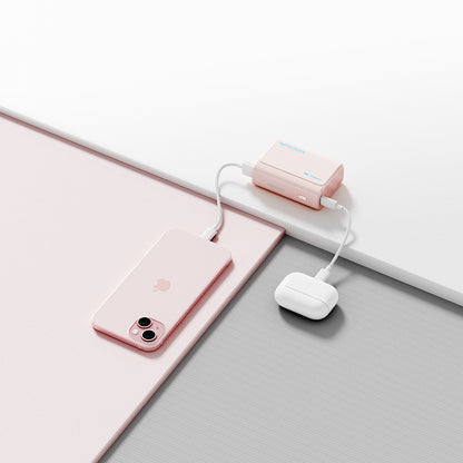Eksterna baterija Cuktech CP13, 10000mAh, 30W, QC + PD, 1 x USB-A - 1 x USB-C, Roze CUK0PB100DPK