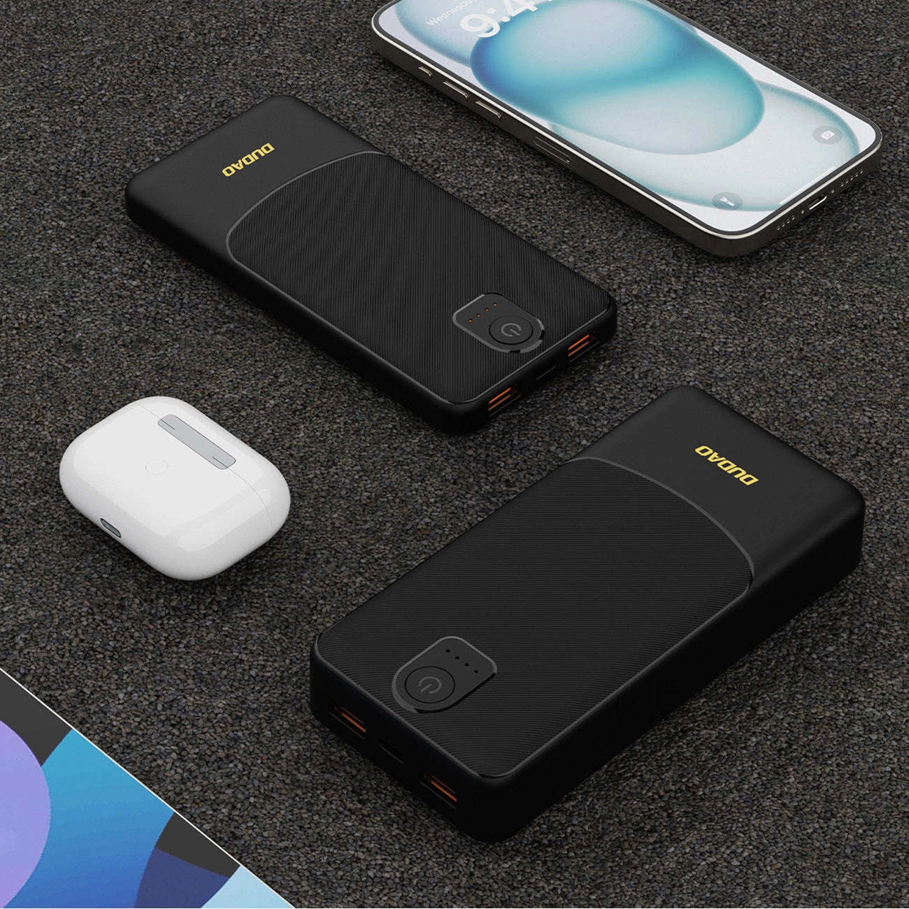 Eksterna baterija Dudao K10, 10000mAh, 12W, 2 x USB-A, Crna