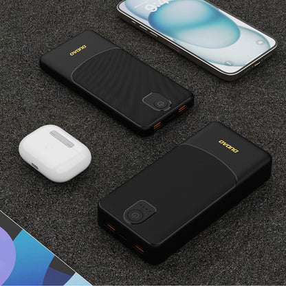 Eksterna baterija Dudao K10, 10000mAh, 12W, 2 x USB-A, Crna