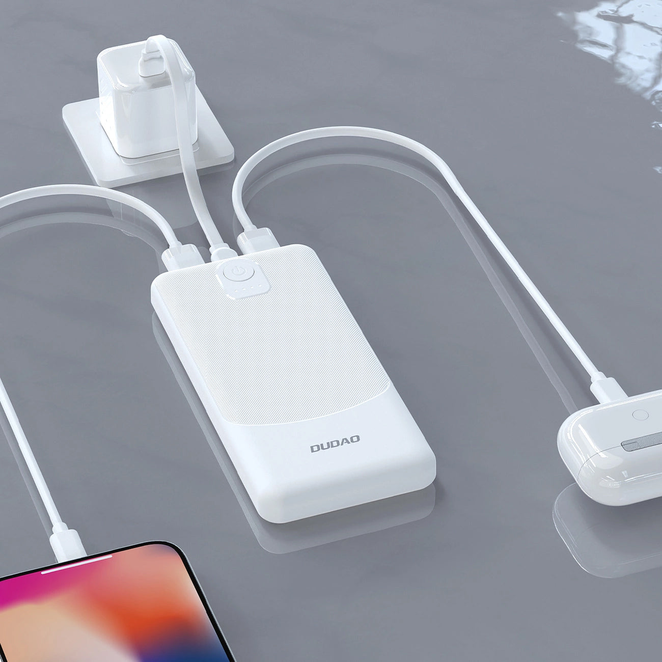 Eksterna baterija Dudao K10, 10000mAh, 12W, 2 x USB-A, Crna