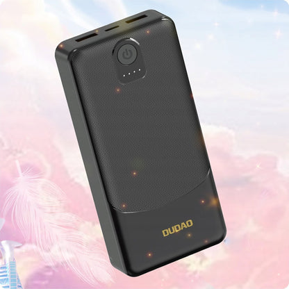 Eksterna baterija Dudao K10Pro, 20000mAh, 12W, 2 x USB-A, Crna