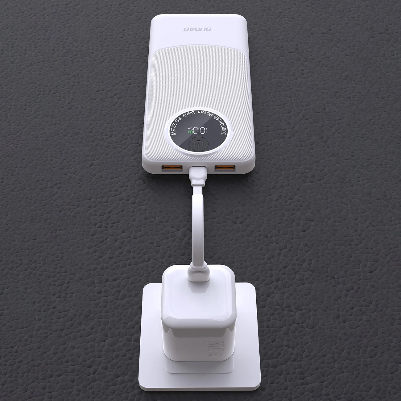Spoljna baterija Dudao K12, 10000mAh, 22.5W, QC + PD, 1 x USB-C - 2 x USB-A, Crna