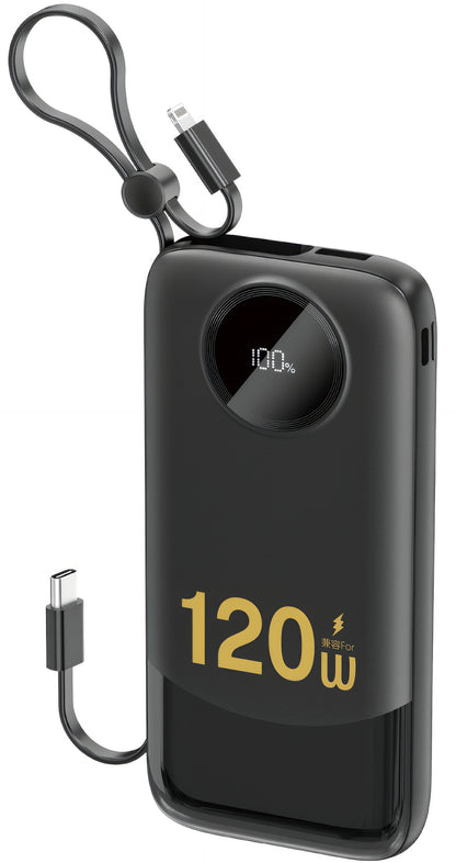Spoljna baterija Dudao K13, 10000mAh, 22.5W, QC + PD, 1 x Lightning - 1 x USB-A - 2 x USB-C, Crna