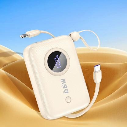 Spoljna baterija Dudao K14, 10000mAh, 66W, QC + PD, 1 x USB-A - 1 x USB-C, Bež