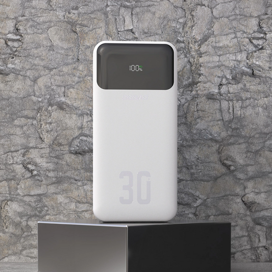 Eksterni punjač Dudao K15MAX, 30000mAh, 22.5W, QC + PD, 1 x USB-A - 2 x Lightning - 2 x USB-C, Bela