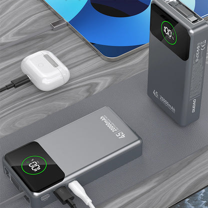 Eksterna baterija Dudao K31 Pro, 20000mAh, 45W, QC + PD, 1 x USB-A - 2 x USB-C, Siva