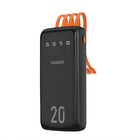 Spoljna baterija Dudao K6Pro+, 20000mAh, 10W, 1 x Lightning - 1 x microUSB - 1 x USB-A - 1 x USB-C, Crna