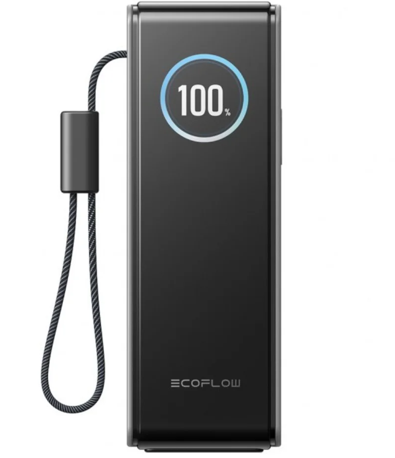 Eksterna baterija EcoFlow Rapid, 25000mAh, 170W, QC + PD, 1 x USB-A - 3 x USB-C, Siva
