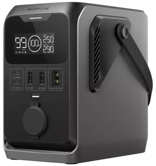 Eksterna baterija EcoFlow Trail 300, 90000mAh, 300W, PD, 1 x Produžetak za upaljač - 2 x USB-A - 2 x USB-C, Crna EF-TRAIL300-N