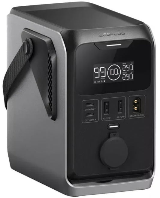Eksterna baterija EcoFlow Trail 300, 90000mAh, 300W, PD, 1 x Produžetak za upaljač - 2 x USB-A - 2 x USB-C, Crna EF-TRAIL300-N