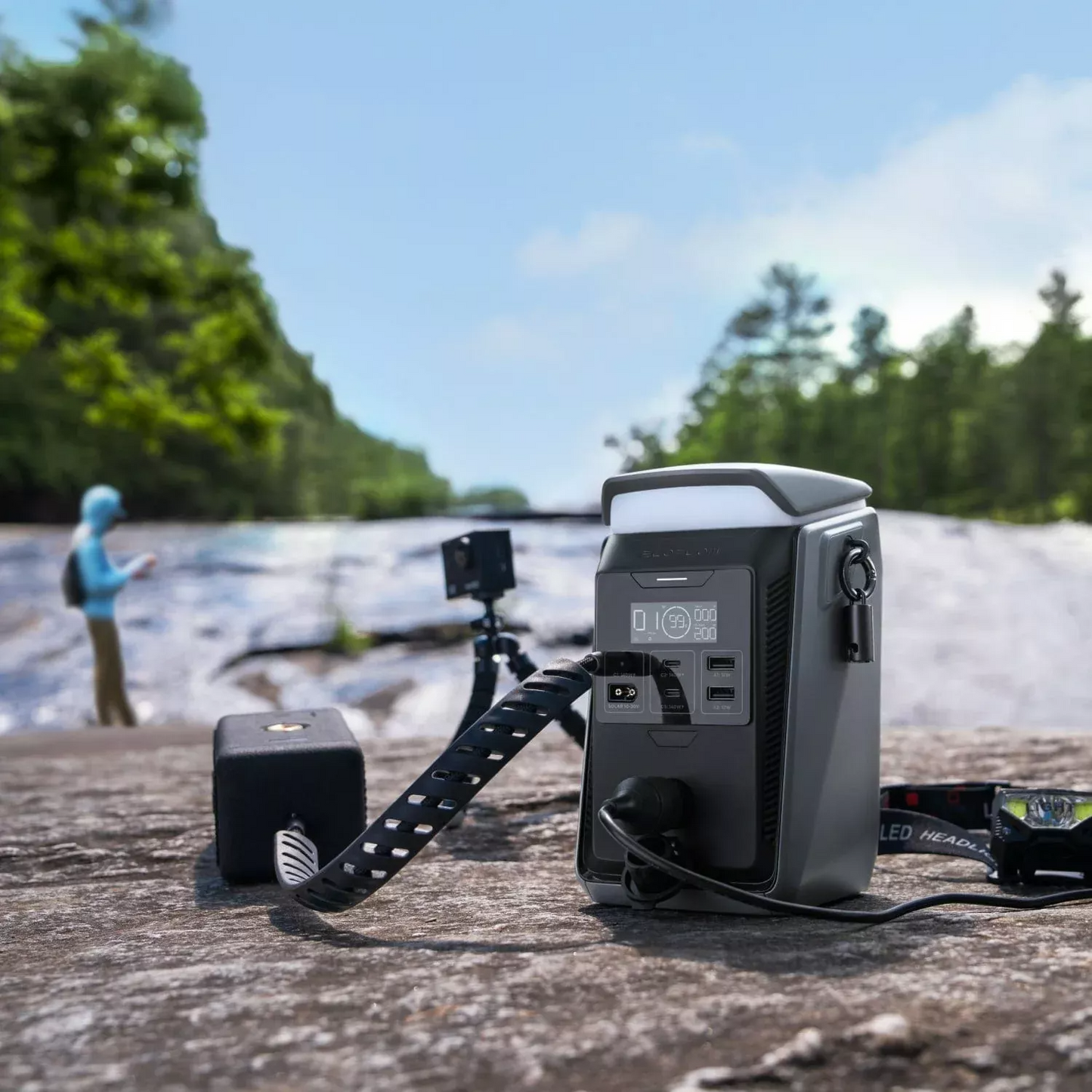 Eksterna baterija EcoFlow Trail 200, 60000mAh, 220W, PD, 2 x USB-A - 2 x USB-C, Crna EF-TRAIL200-N