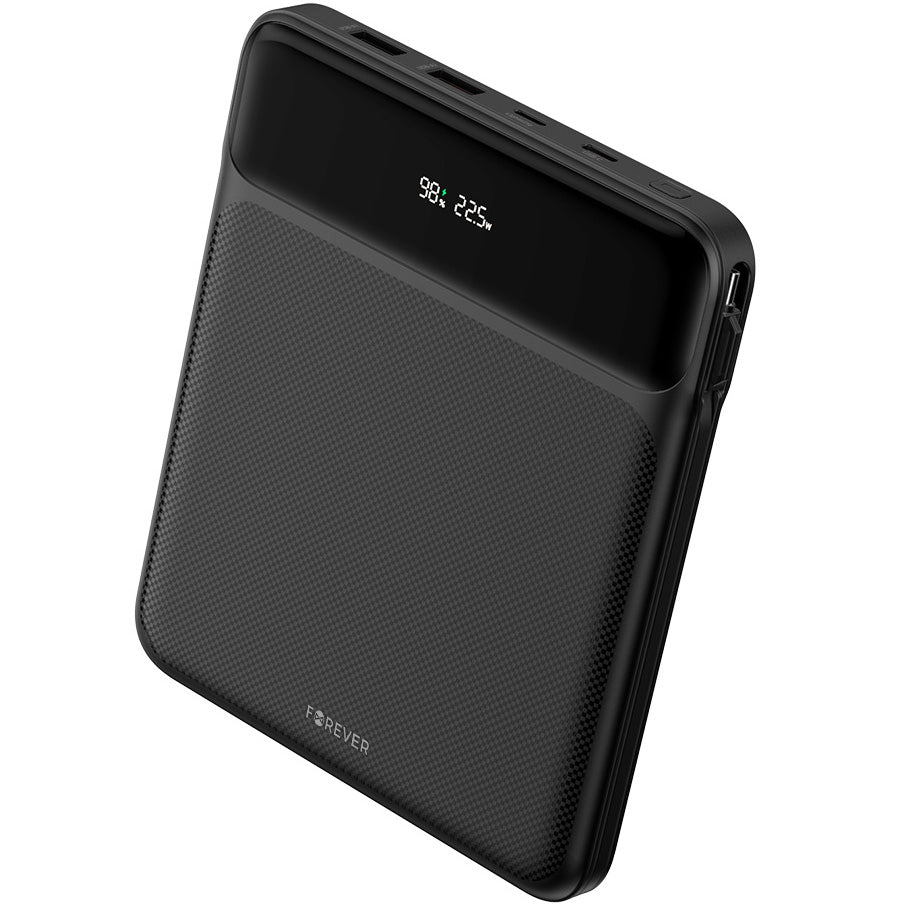 Vanjska baterija Forever TB-200, 20000mAh, 100W, QC + PD, 1 x Lightning - 2 x USB-C - 2 x USB-A, Crna