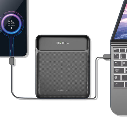 Vanjska baterija Forever TB-200, 20000mAh, 100W, QC + PD, 1 x Lightning - 2 x USB-C - 2 x USB-A, Crna