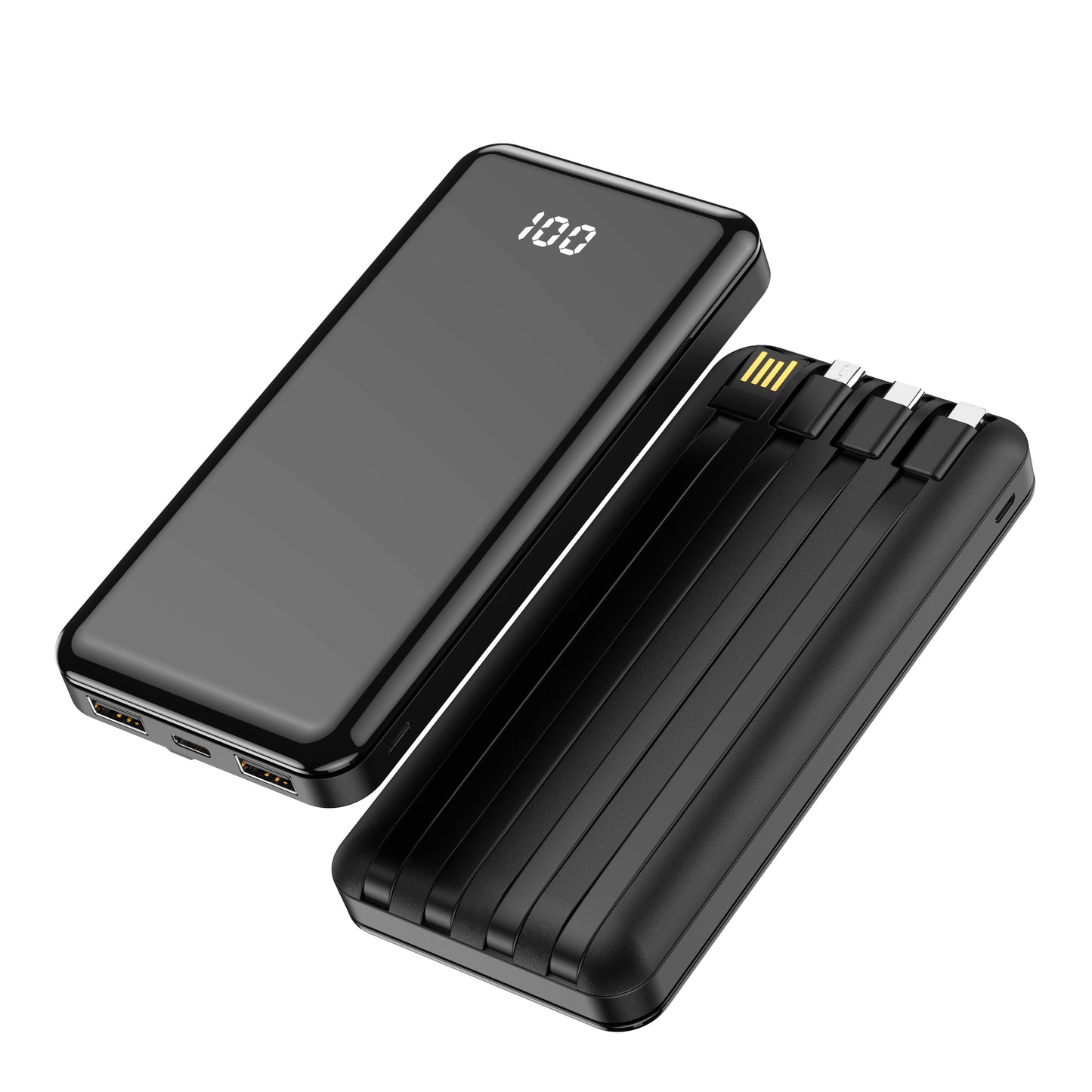 Spoljna baterija Forever TB-411, 10000mAh, 10W, 1 x Lightning - 1 x microUSB - 1 x USB-C - 2 x USB-A, Crna