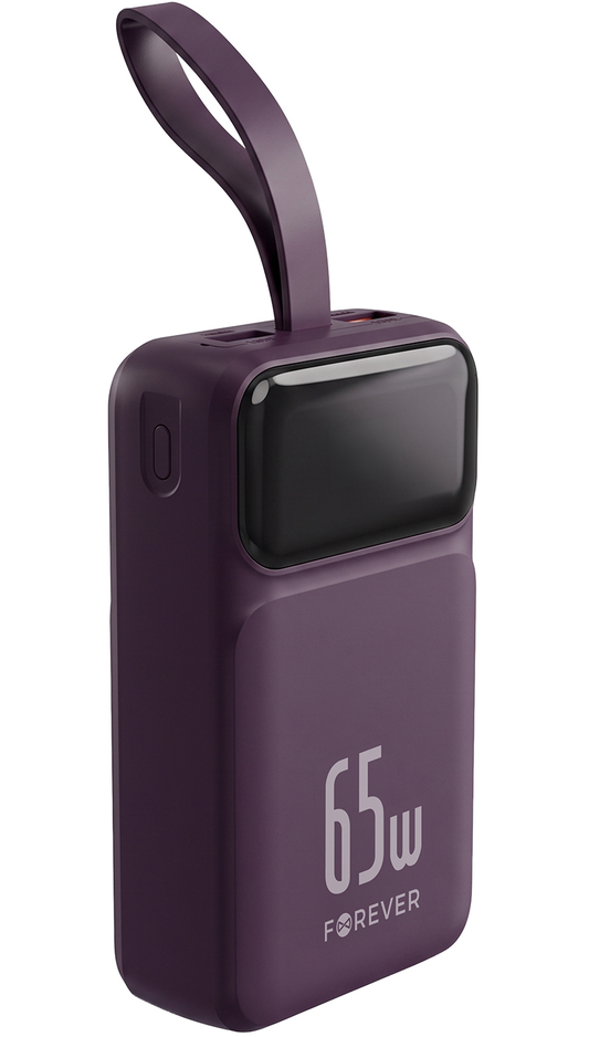 Eksterna baterija Forever Vibe-TB65, 20000mAh, 65W, QC + PD, 2 x USB-A - 2 x USB-C, Bordo