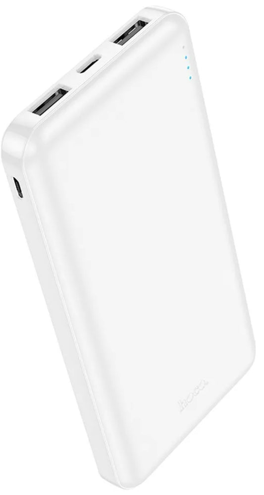 Spoljna baterija HOCO J100, 10000mAh, 10W, 2 x USB-A, Bela