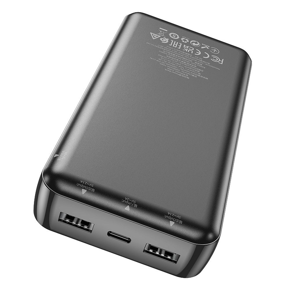 Eksterni punjač HOCO J100A, 20000mAh, 10W, 2 x USB-A, Crna