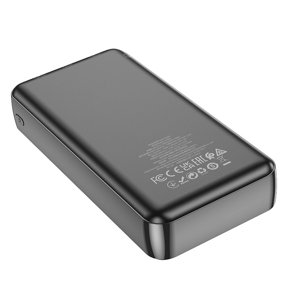 Eksterni punjač HOCO J100A, 20000mAh, 10W, 2 x USB-A, Crna