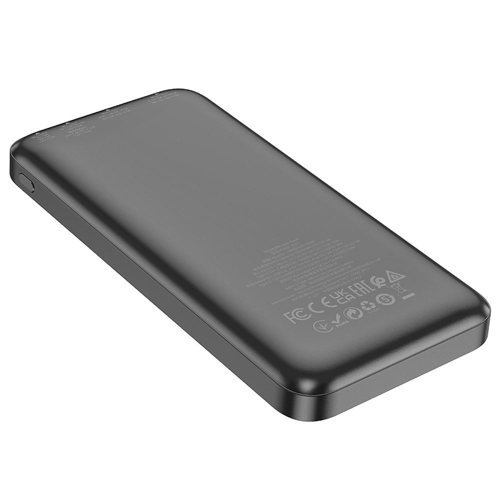 Spoljna baterija HOCO J101, 10000mAh, 22.5W, QC + PD, 1 x USB-C - 2 x USB-A, Crna