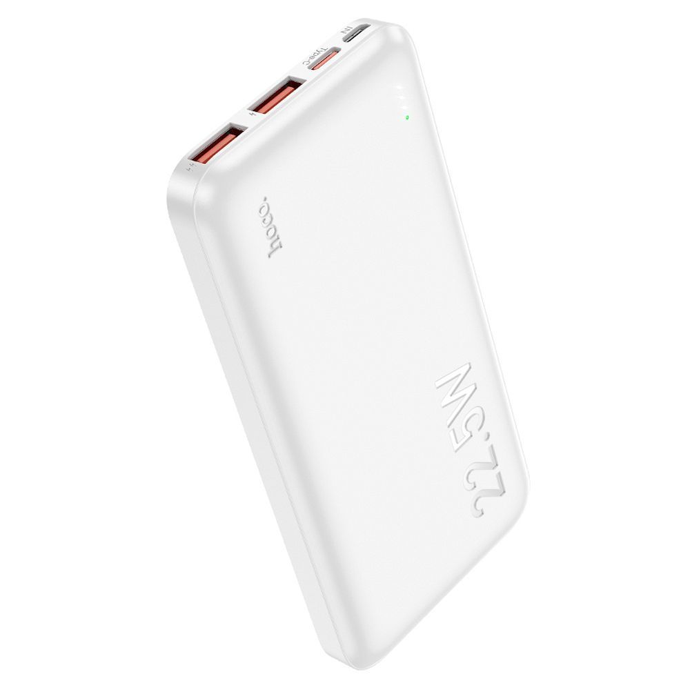Spoljna baterija HOCO J101, 10000mAh, 22.5W, QC + PD, 1 x USB-C - 2 x USB-A, Bela