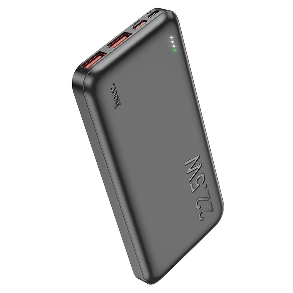 Spoljna baterija HOCO J101, 10000mAh, 22.5W, QC + PD, 1 x USB-C - 2 x USB-A, Crna