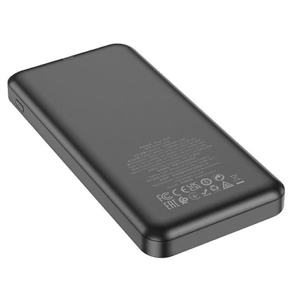 Eksterni punjač HOCO J102, 10000mAh, 20W, QC + PD, 1 x USB-A - 1 x USB-C, Crna