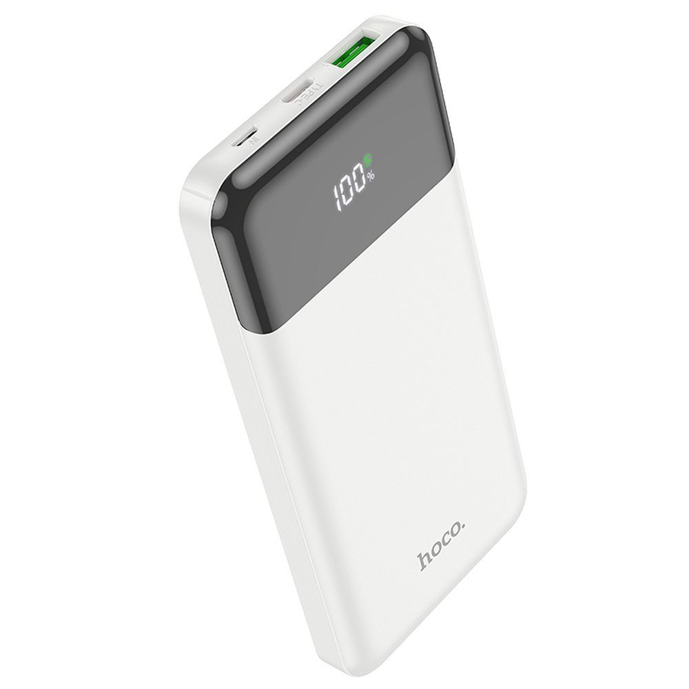 Spoljna baterija HOCO J102, 10000mAh, 20W, QC + PD, 1 x USB-A - 1 x USB-C, Bela