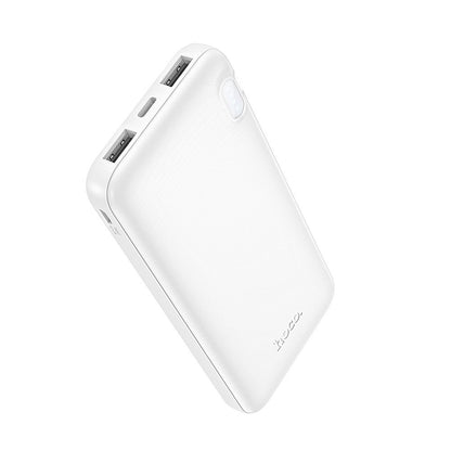 Eksterni punjač HOCO J128, 10000mAh, 10W, 2 x USB-A, Bela