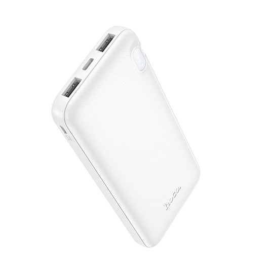 Eksterni punjač HOCO J128, 10000mAh, 10W, 2 x USB-A, Bela