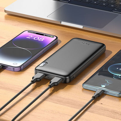 Eksterni punjač HOCO J128, 10000mAh, 10W, 2 x USB-A, Crna