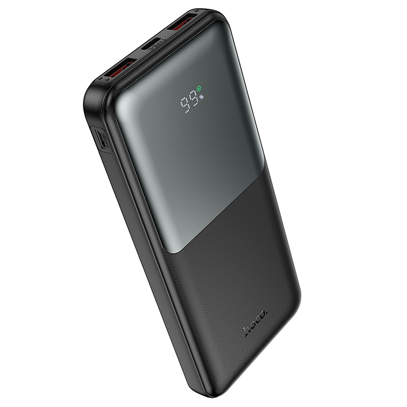 Eksterna baterija HOCO J136, 10000 mAh, 22,5 W, QC + PD, 1 x USB-C – 2 x USB-A, crna