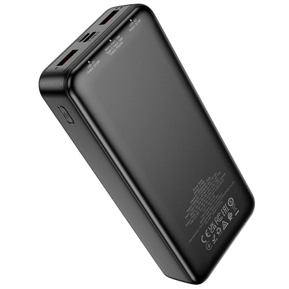 Eksterna baterija HOCO J136A, 20000mAh, 22.5W, QC + PD, 1 x USB-C - 2 x USB-A, Crna