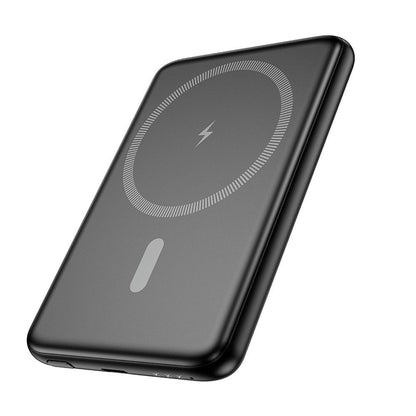 Eksterna baterija HOCO Wireless J140A, 5000mAh, 20W, PD + QI, 1 x USB-C, Crna