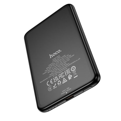 Eksterna baterija HOCO Wireless J140A, 5000mAh, 20W, PD + QI, 1 x USB-C, Crna