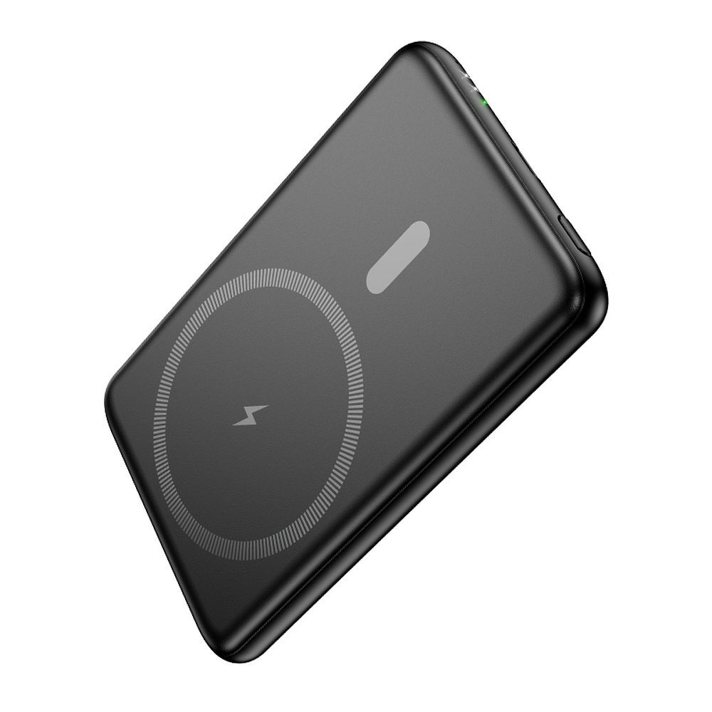 Eksterna baterija HOCO Wireless J140A, 5000mAh, 20W, PD + QI, 1 x USB-C, Crna