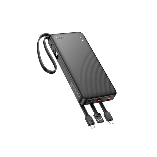 Eksterna baterija HOCO J146, 10000mAh, 10W, 1 x Lightning - 1 x microUSB - 1 x USB-A - 1 x USB-C, Crna