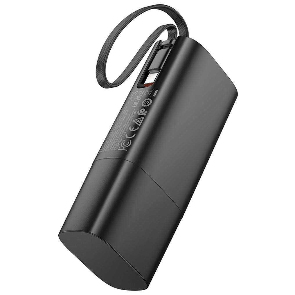 Eksterna baterija HOCO J148 2u1, 5000 mAh, 20 W, PD, 2 x USB-C, crna