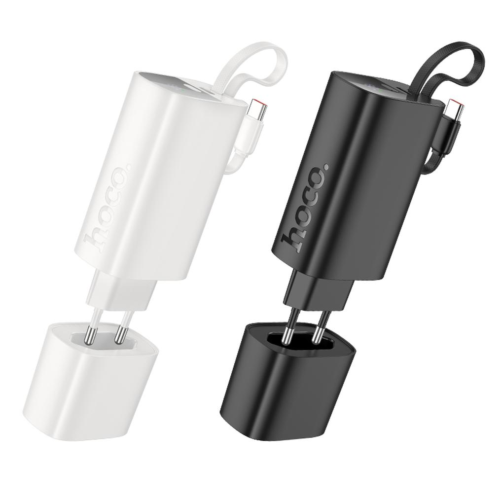 Eksterna baterija HOCO J148 2u1, 5000 mAh, 20 W, PD, 2 x USB-C, crna