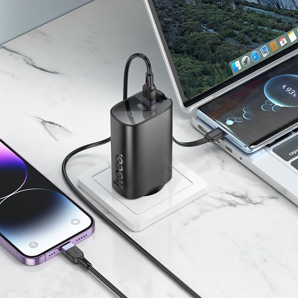 Eksterna baterija HOCO J148 2u1, 5000 mAh, 20 W, PD, 2 x USB-C, crna