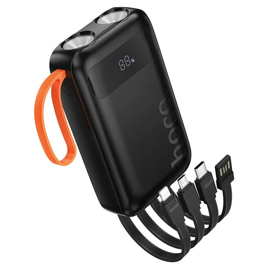 Spoljna baterija HOCO J151, 10000mAh, 10W, 1 x Lightning - 1 x microUSB - 1 x USB-A - 1 x USB-C, Crna