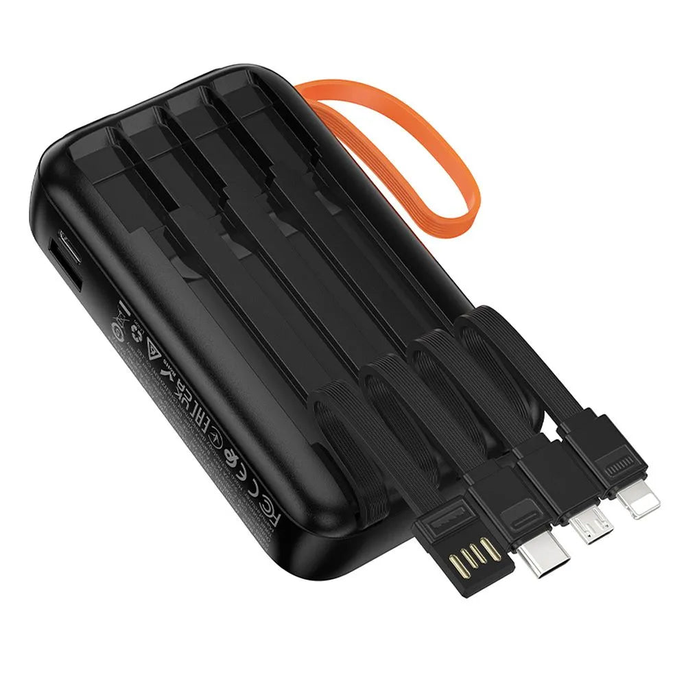 Spoljna baterija HOCO J151, 10000mAh, 10W, 1 x Lightning - 1 x microUSB - 1 x USB-A - 1 x USB-C, Crna