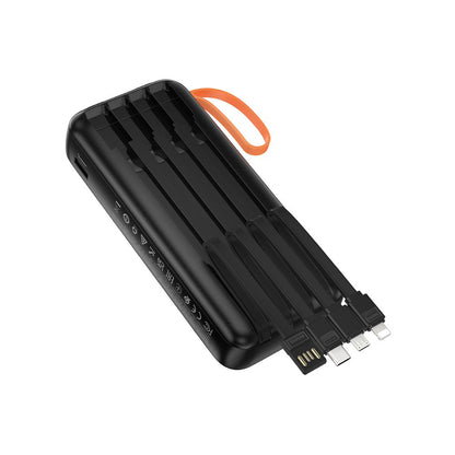 Eksterna baterija HOCO J151A, 20000mAh, 10W, 1 x Lightning - 1 x microUSB - 1 x USB-A - 1 x USB-C, Crna