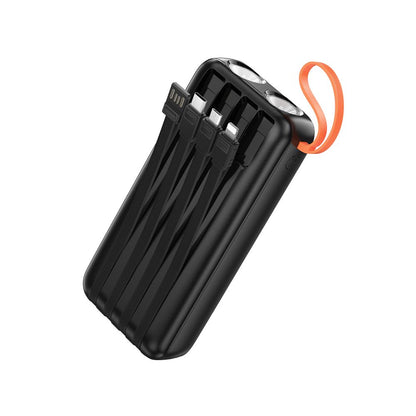 Eksterna baterija HOCO J151A, 20000mAh, 10W, 1 x Lightning - 1 x microUSB - 1 x USB-A - 1 x USB-C, Crna