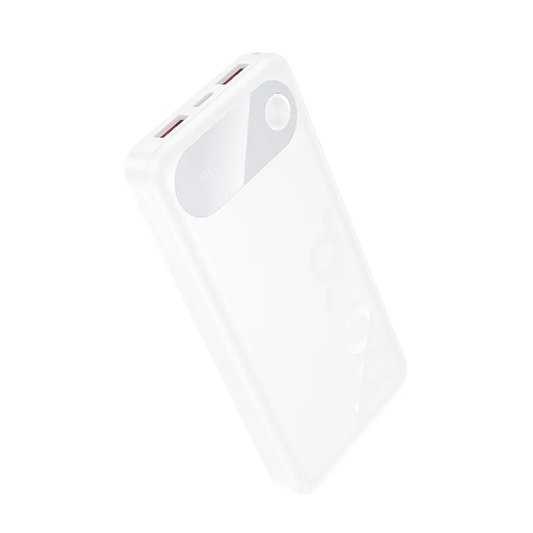 Eksterna baterija HOCO J154, 10000mAh, 22.5W, QC + PD, 1 x USB-C - 2 x USB-A, Bela